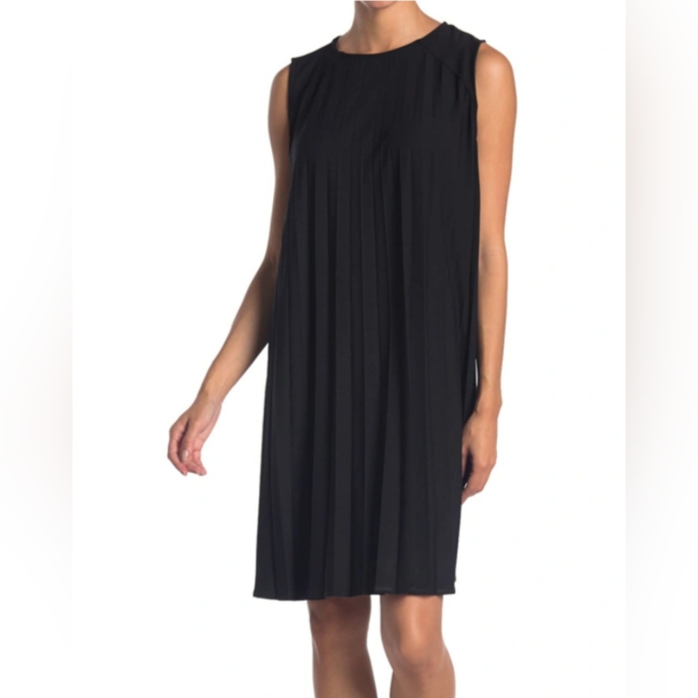 Tash & Sophie Black Pleated Swing Dress